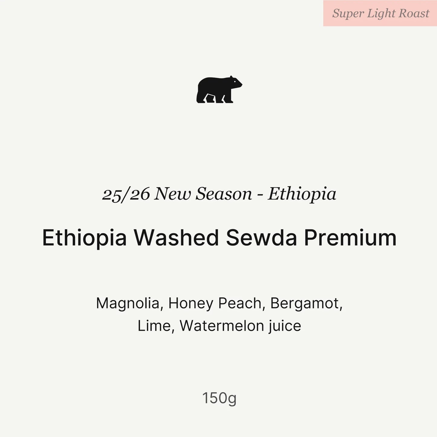 New Season Ethiopia Washed Sewda Premium, Big Sur | 150g