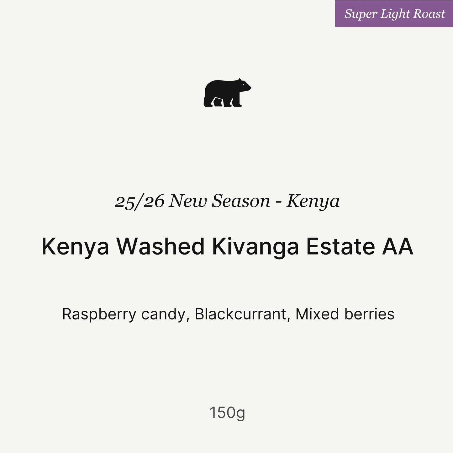 Kenya Washed Kivanga Estate AA 25/26, Big Sur | 150g