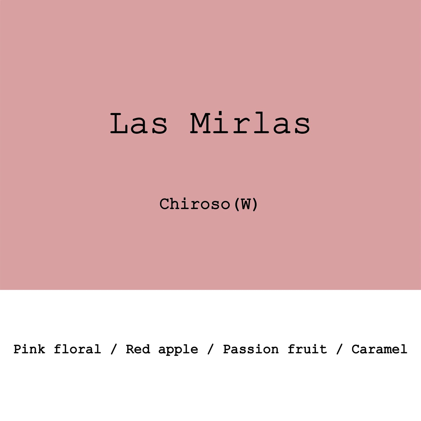 Las Miras Chiroso washed - Colombia, Gout and Co | 100g