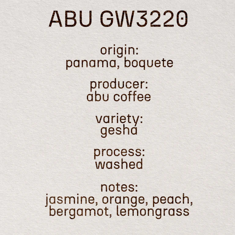 Abu GW3220 - Panama, Still | 100g