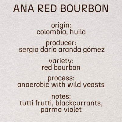 Ana Red Bourbon - Colombia , Still | 100g