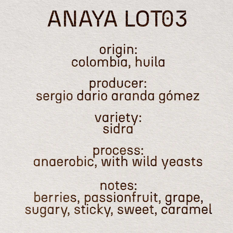 ANAYA LOT 03- Colombia, Still | 100g