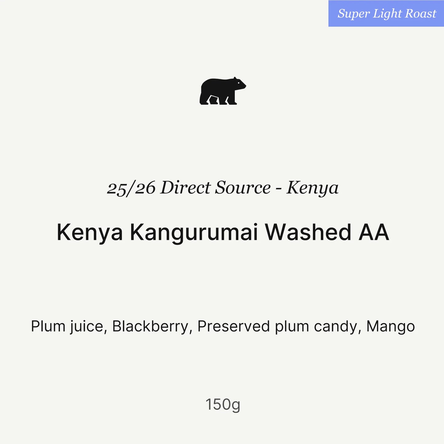 Kenya Kangurumai Washed AA, Big Sur | 150g