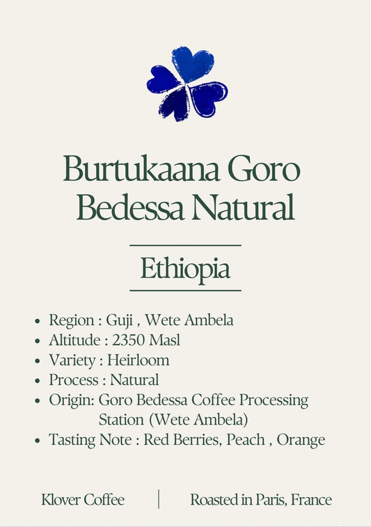 Burtukana natural - Ethiopia, Klover Coffee | 250g