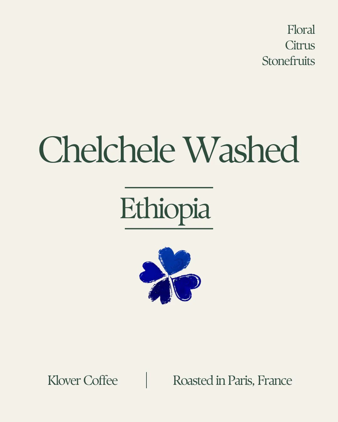 Chelchele washed - Ethiopia, Klover Coffee | 250g