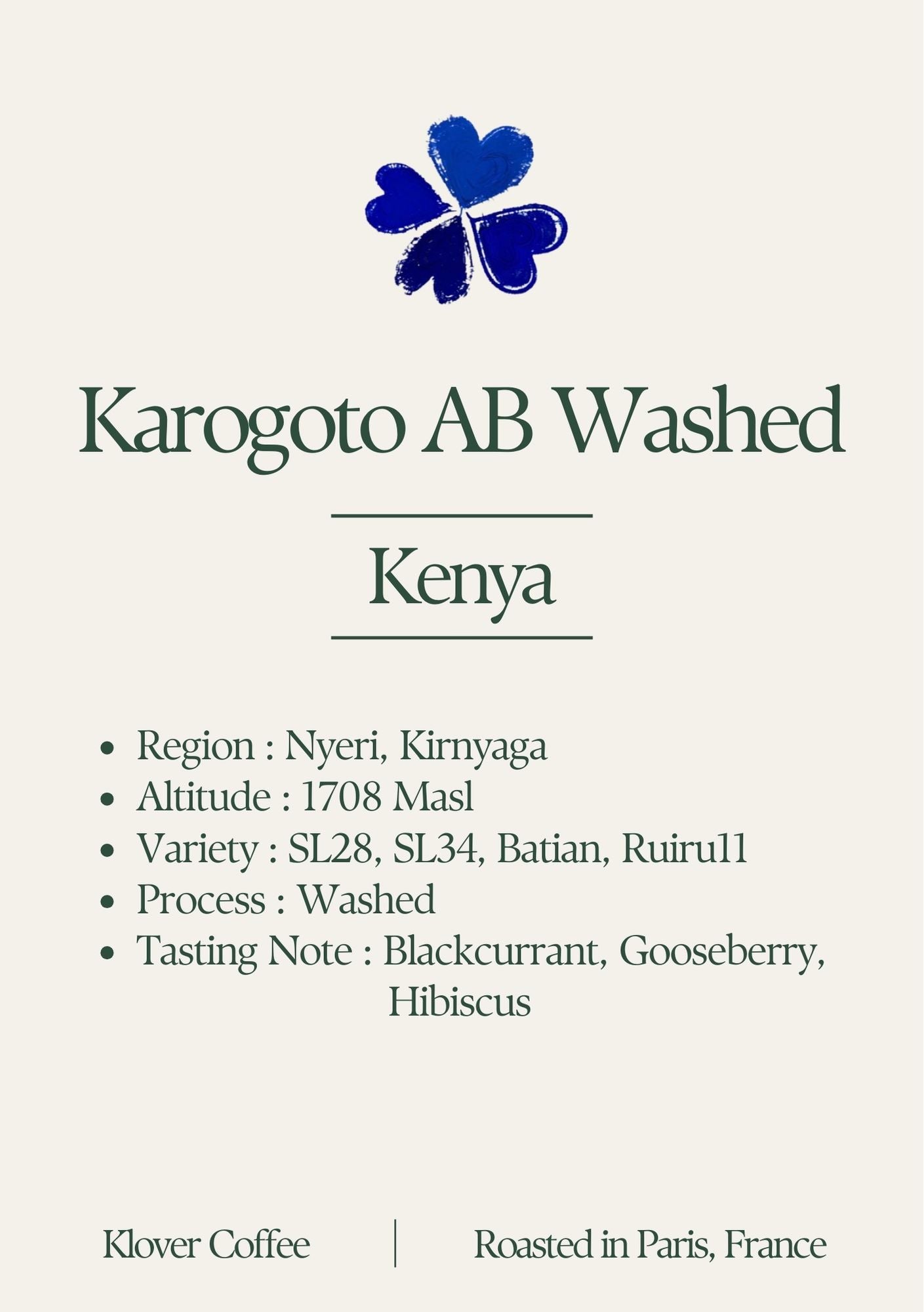 Karagoto AB - Kenya, Klover Coffee | 250g
