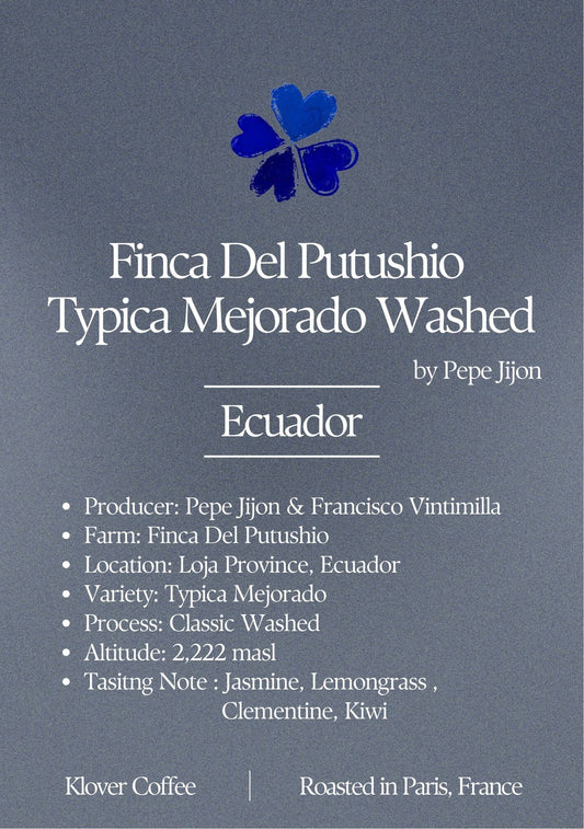 Finca Del Putushio Typica Mejorado - Ecuador, Klover Coffee | 100g