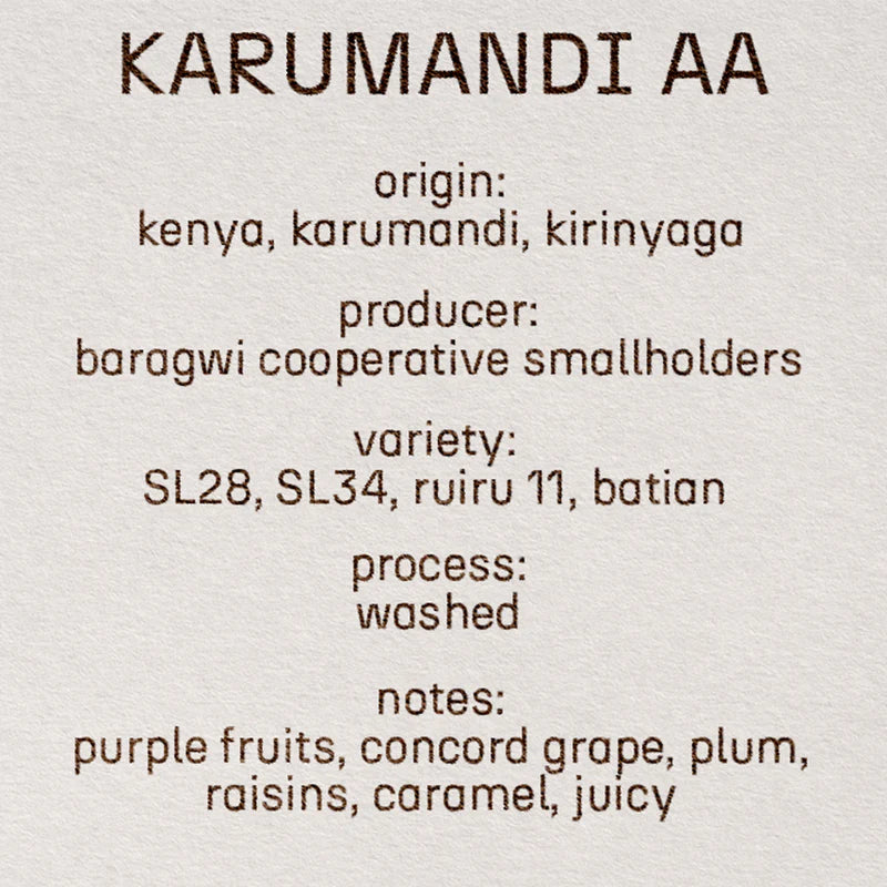 Karumandi AA - Kenya, Still | 200g