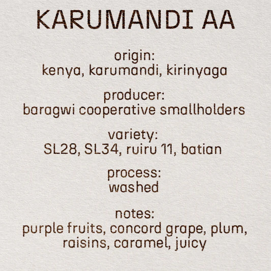 Karumandi AA - Kenya, Still | 200g