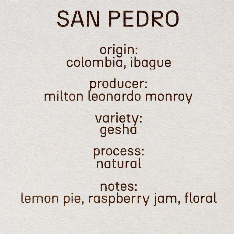 San Pedro N - Colombia, Still | 100g